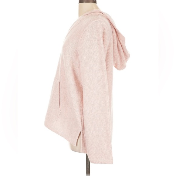 Faherty Seabrook French Terry Pullover Hoodie Womens Size L Poncho Light Pink - Picture 4 of 8